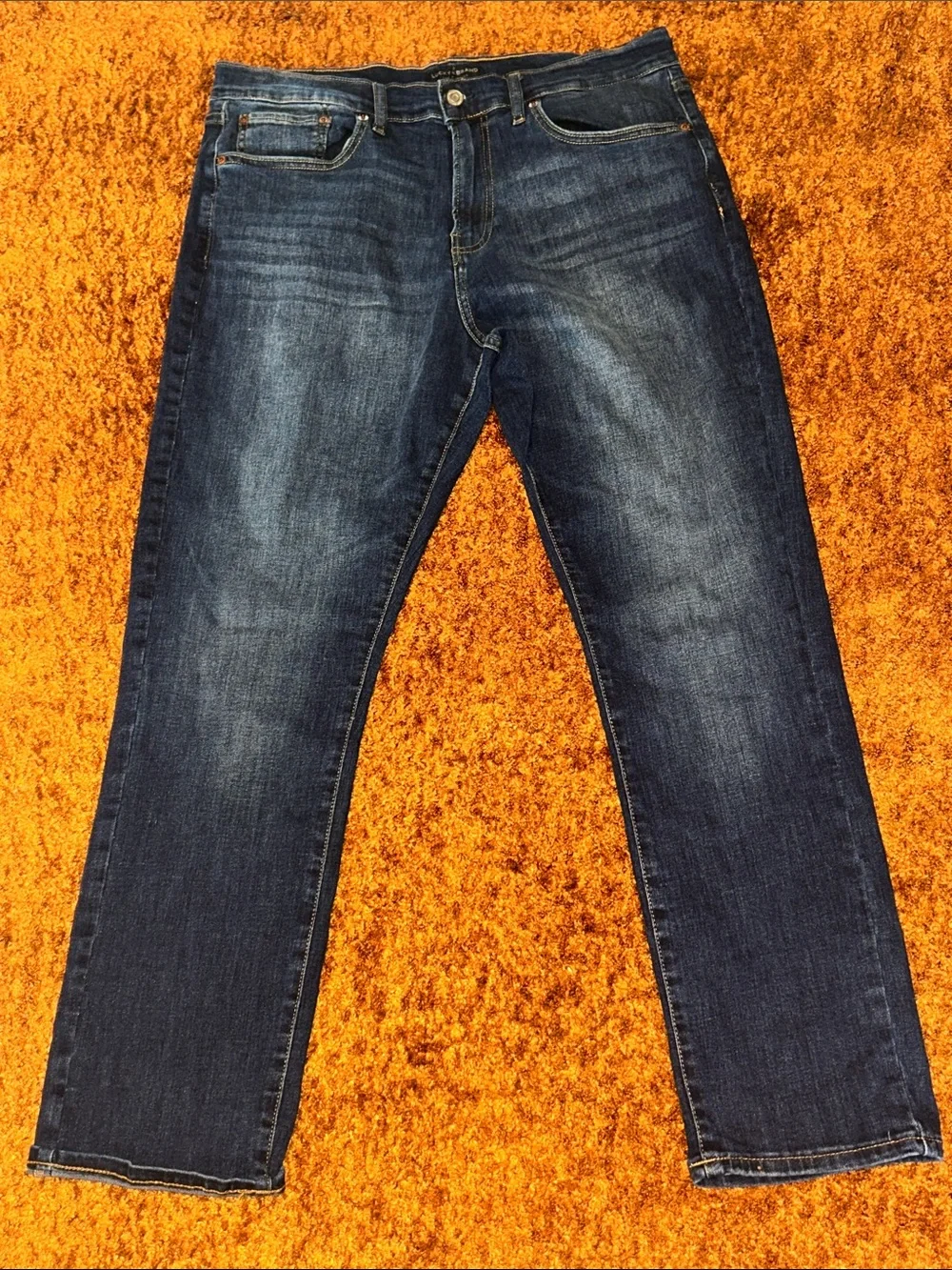 Lucky Brand Men's Straight Jeans in Dark Blue Wash